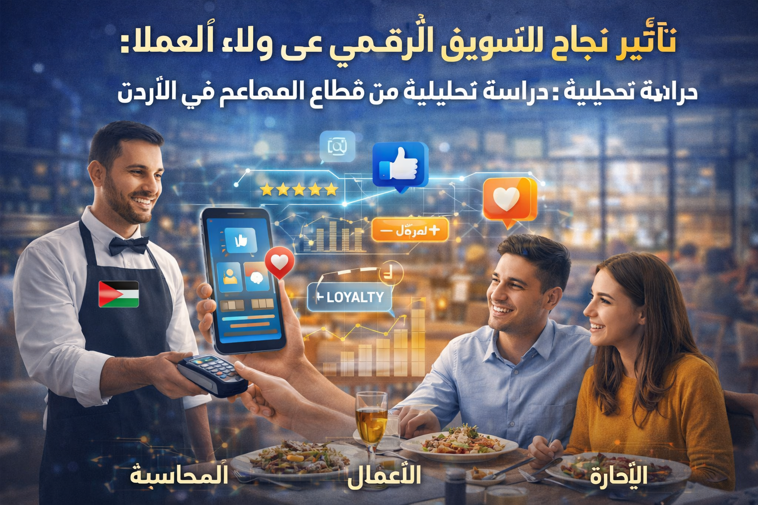 تأثير نجاح التسويق الرقمي على ولاء العملاء: دراسة تحليلية من قطاع المطاعم في الأردن