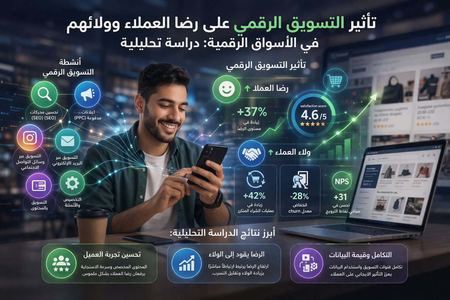 تحليل تأثير التسويق الرقمي